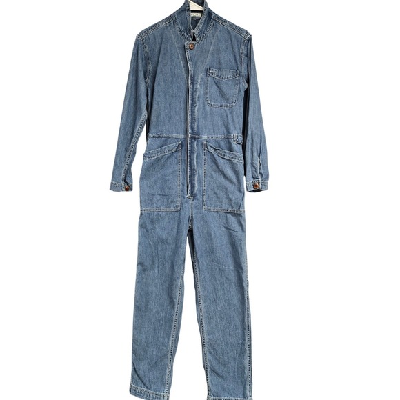 Alex Mill Pants - Alex Mill Denim Jumpsuit Medium Wash Cotton Utility Boiler Suit Womens Size M